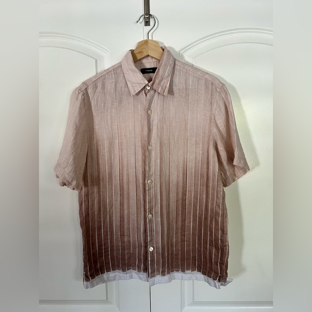 Theory Linen Short Sleeve Shirt